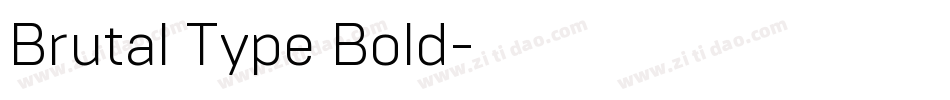 Brutal Type Bold字体转换